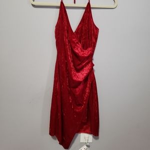 Red Velvet Short Dress